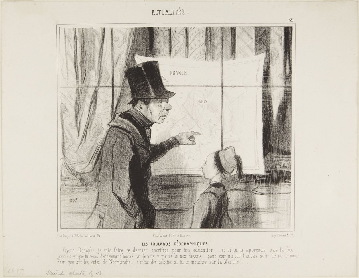 De geografiske skjerfene av Honoré Daumier