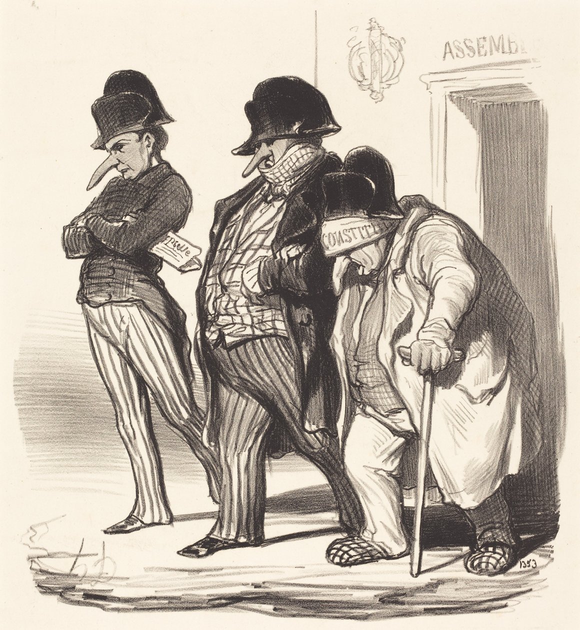 De napoleonske avisene forlater nasjonalforsamlingen... av Honoré Daumier