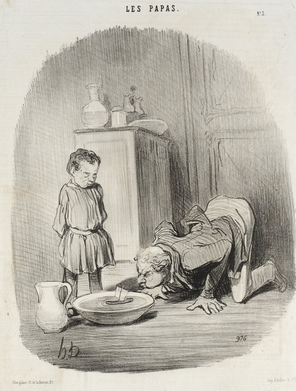 Fedrene (serie med trykk) av Honoré Daumier