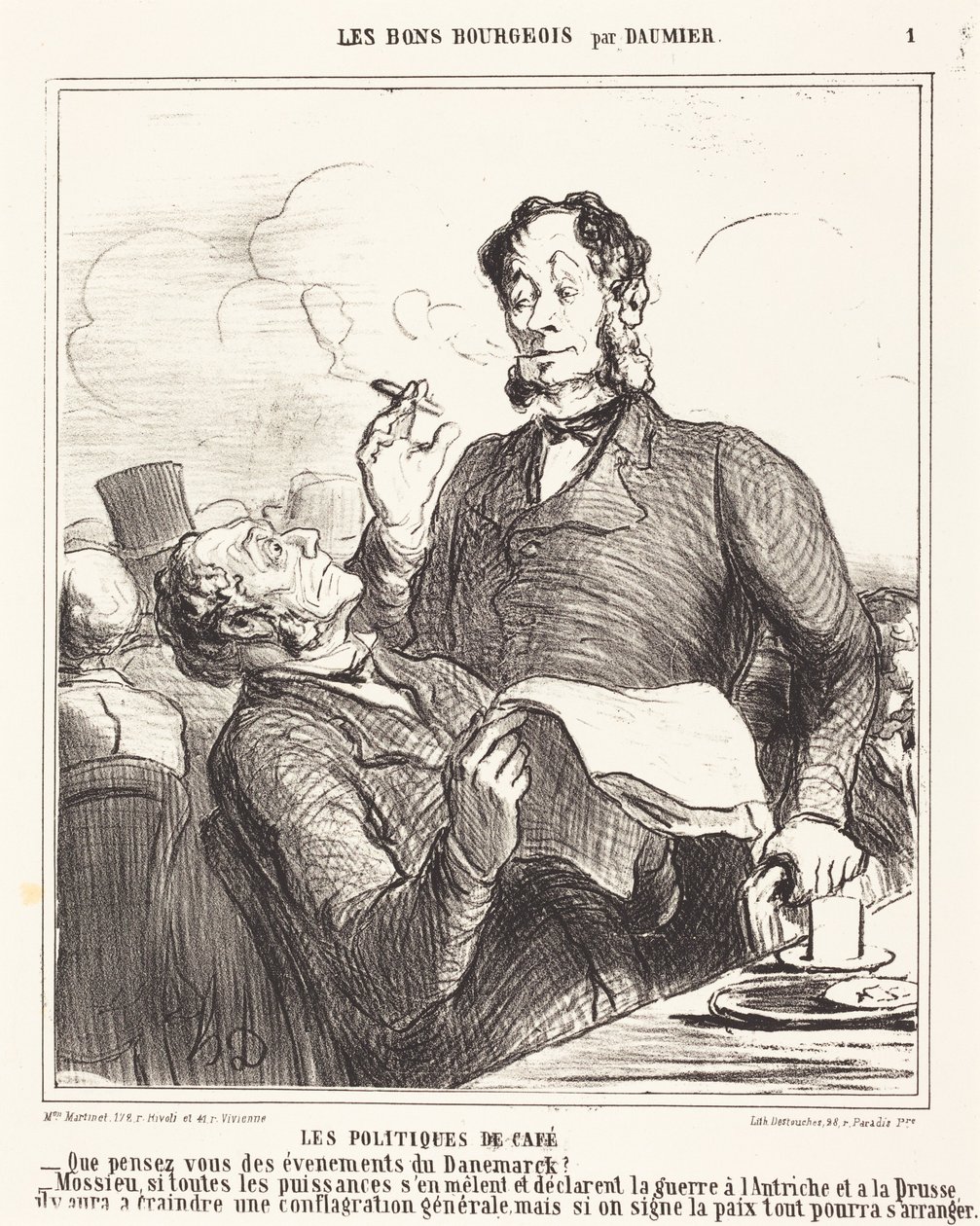 Kafépolitikerne av Honoré Daumier
