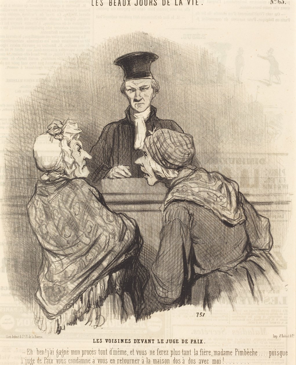 Nabokvinnene foran fredsdommeren av Honoré Daumier