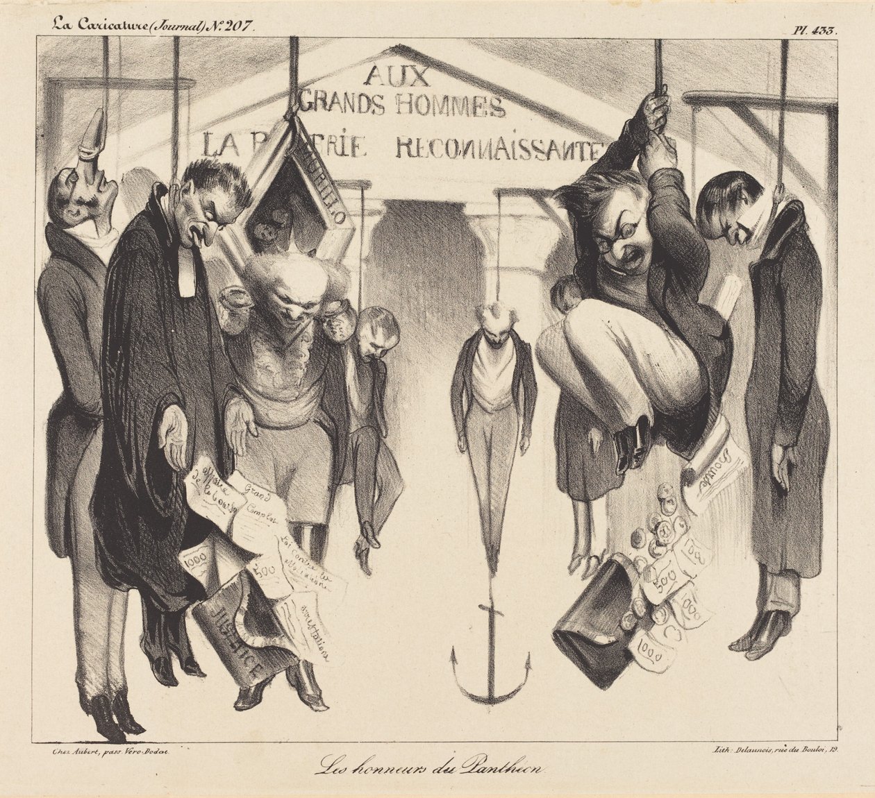 Pantheonets utmerkelser av Honoré Daumier