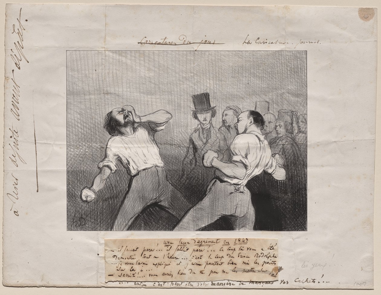 Leksjon i forståelse i 1843 av Honoré Daumier