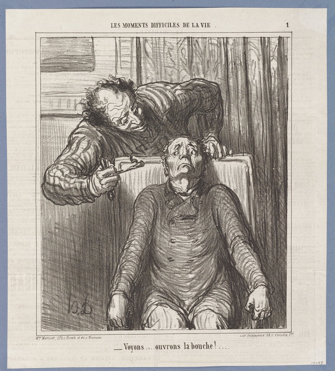 La oss se... åpne munnen! av Honoré Daumier