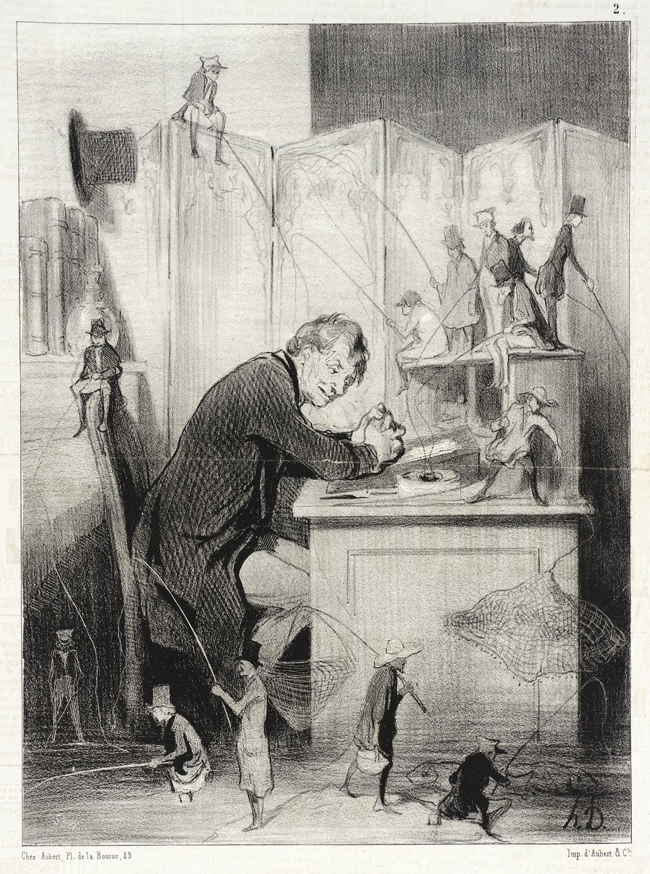 Fantasi, serie med trykk av Honoré Daumier