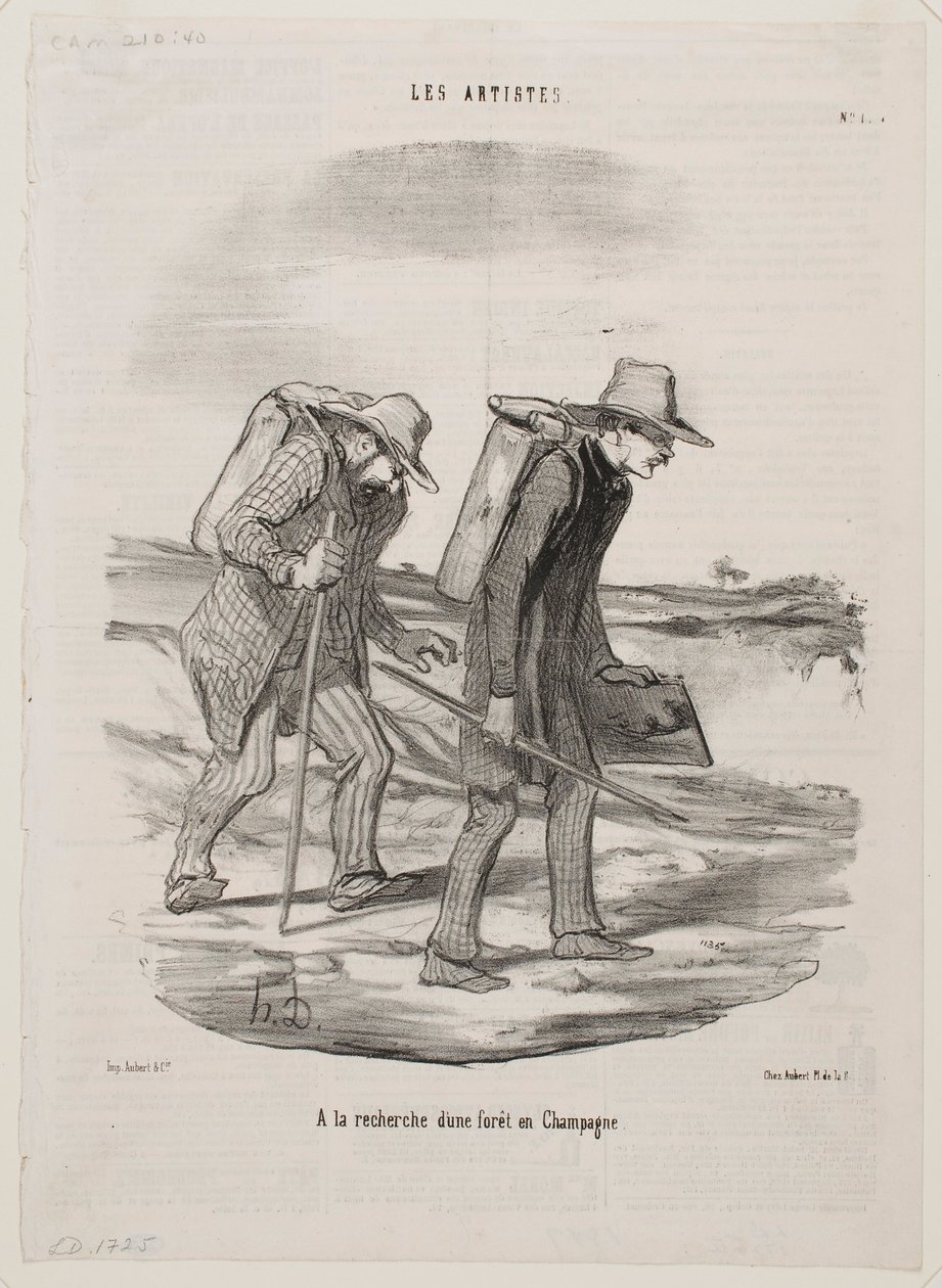 På leting etter en skog i Champagne av Honoré Daumier