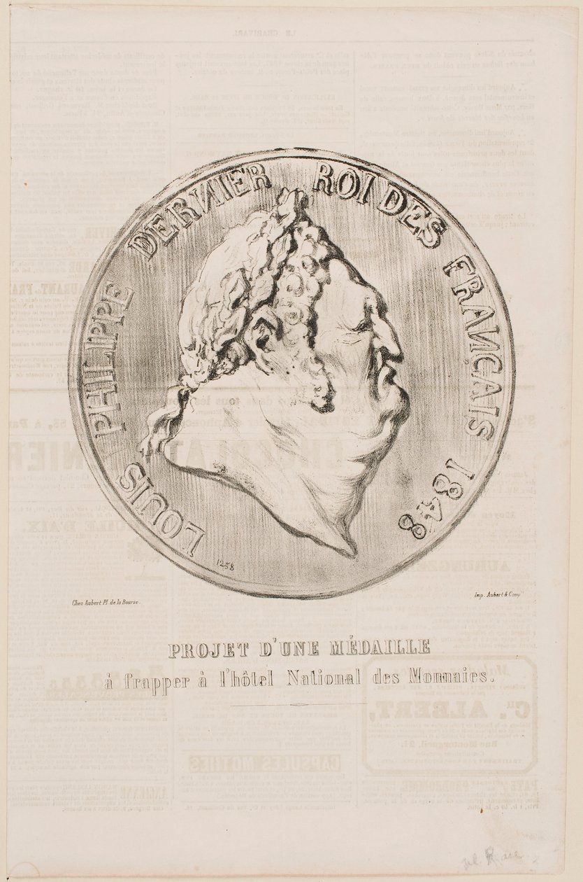 Louis-Philippe, franskmennenes siste konge 1848 av Honoré Daumier