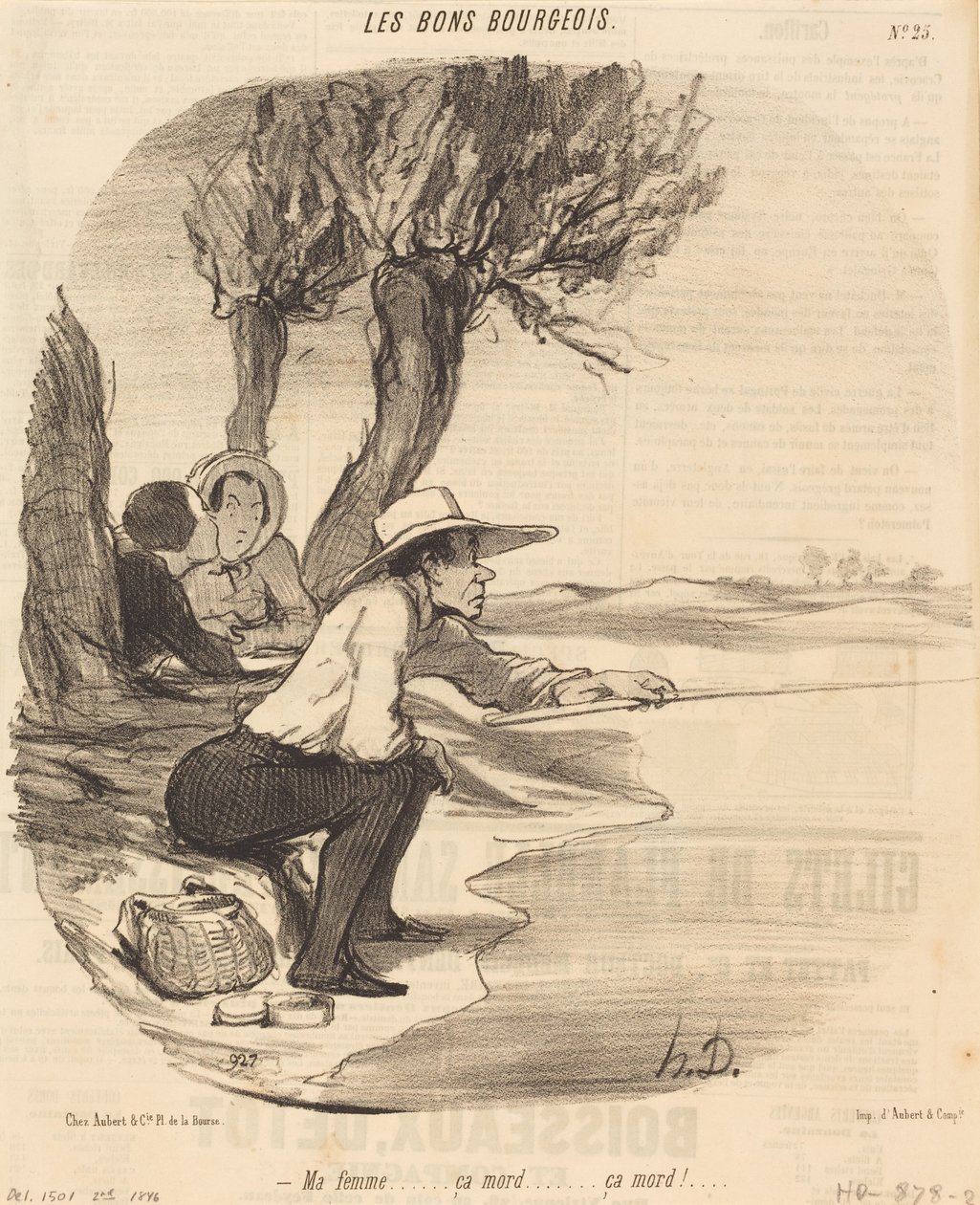 Min kone... hun biter... hun biter! av Honoré Daumier