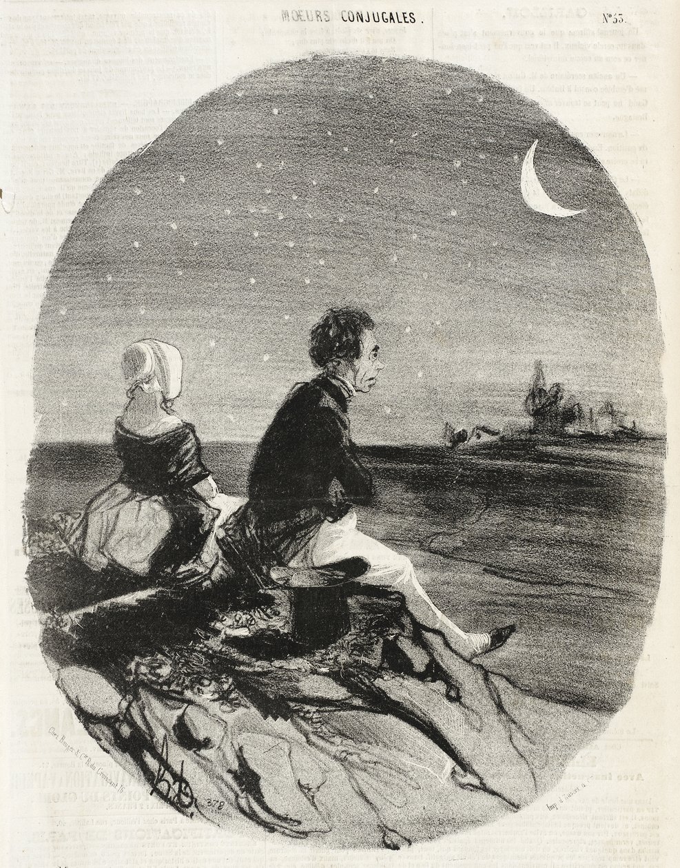 Madame Anastasie Boujot er av første rang... av Honoré Daumier