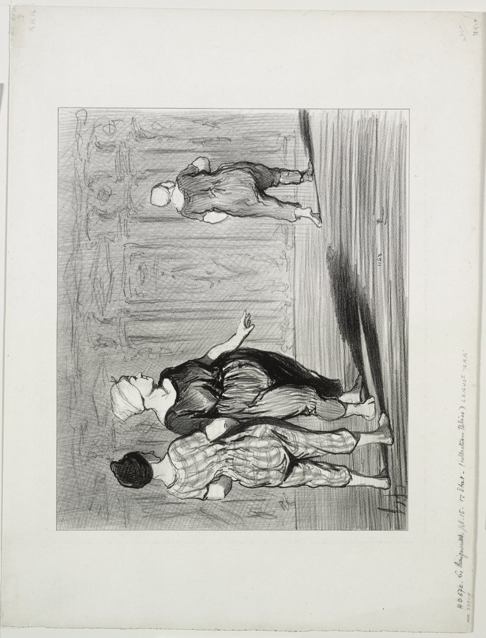 The Bathers, plate 15: Det er henne igjen, en pen mote, Madame Coquardeau! av Honoré Daumier