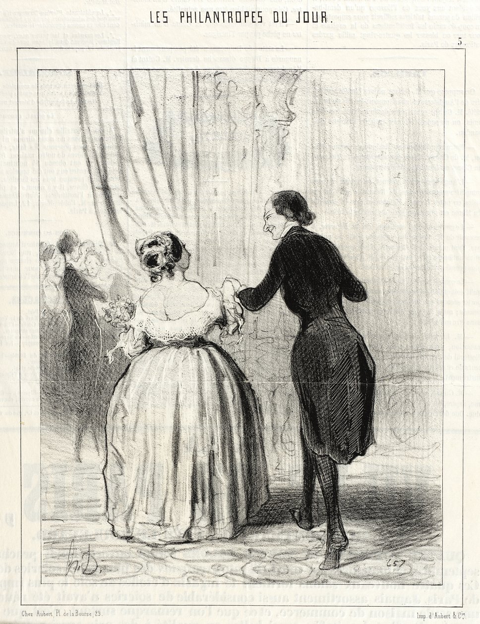 Madame ... det er ikke nok å ha danset til fordel for de stakkars polakkene ... av Honoré Daumier