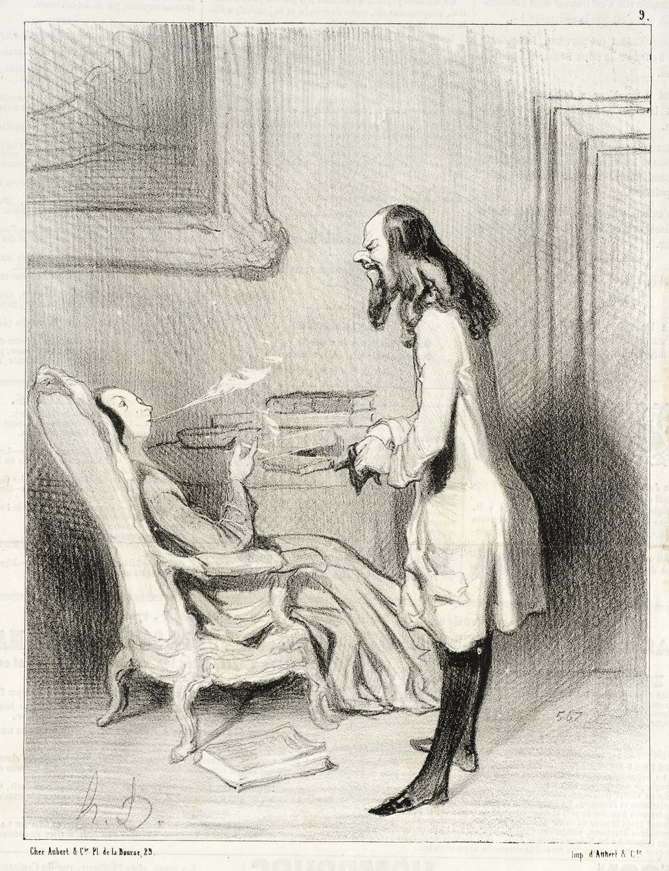 Madame, hva synes De om denne sigaretten? av Honoré Daumier