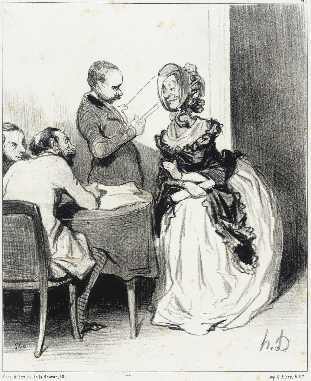 Mine herrer, jeg kommer for å tilby avisen deres... av Honoré Daumier
