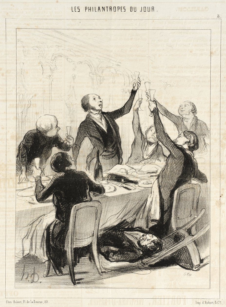 Mine herrer... vi har fortsatt en 43. skål å utbringe for Avholdsforeningen... av Honoré Daumier