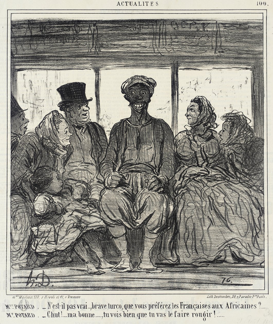 Fru Potard. - Er det ikke sant, modige Turco... av Honoré Daumier
