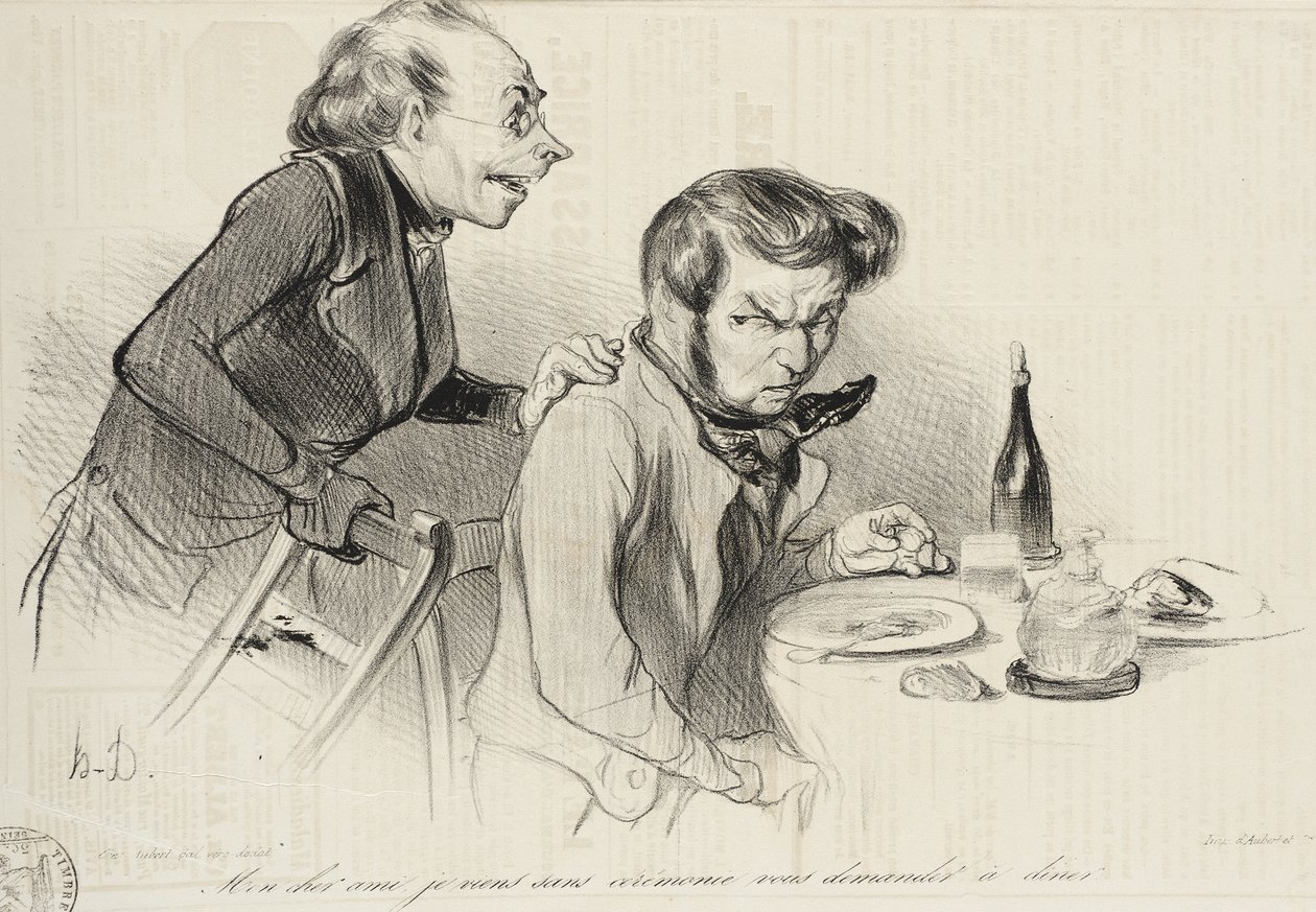 Min kjære venn, jeg kommer uten seremoni... av Honoré Daumier