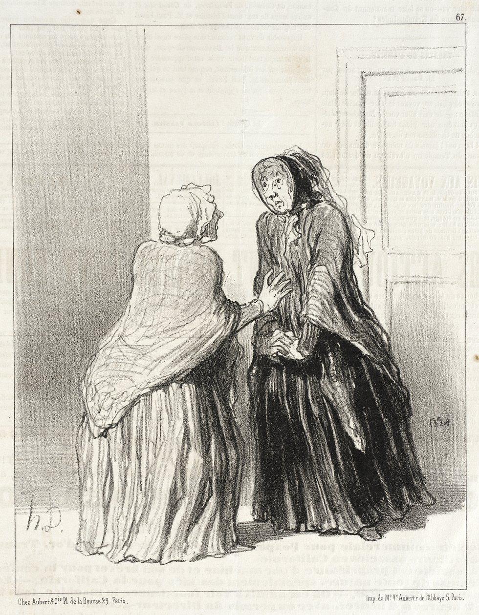Min stakkars Azor som er død!... av Honoré Daumier