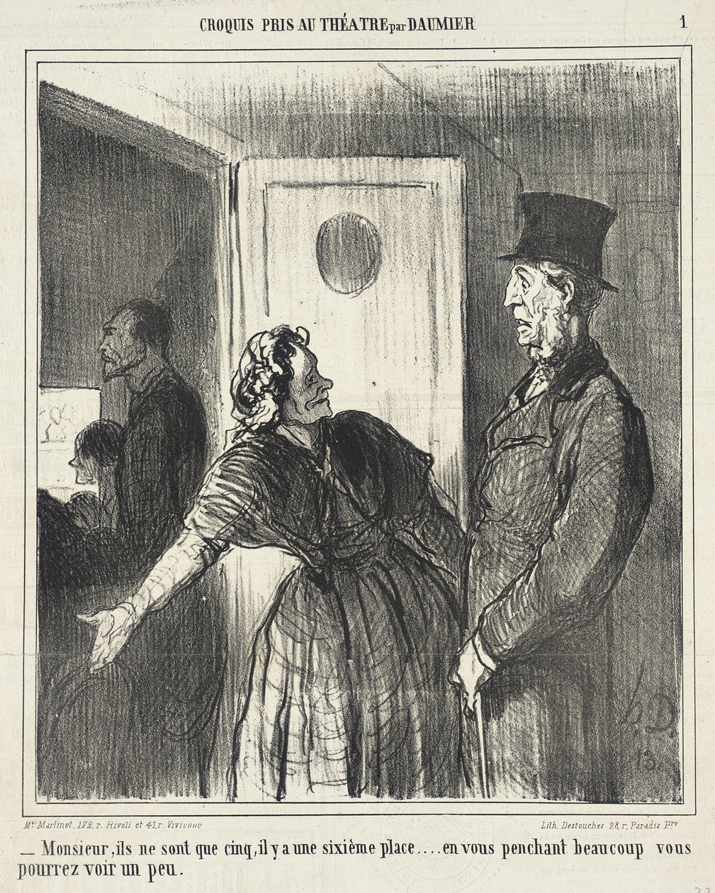 Herre, det er bare fem... av Honoré Daumier