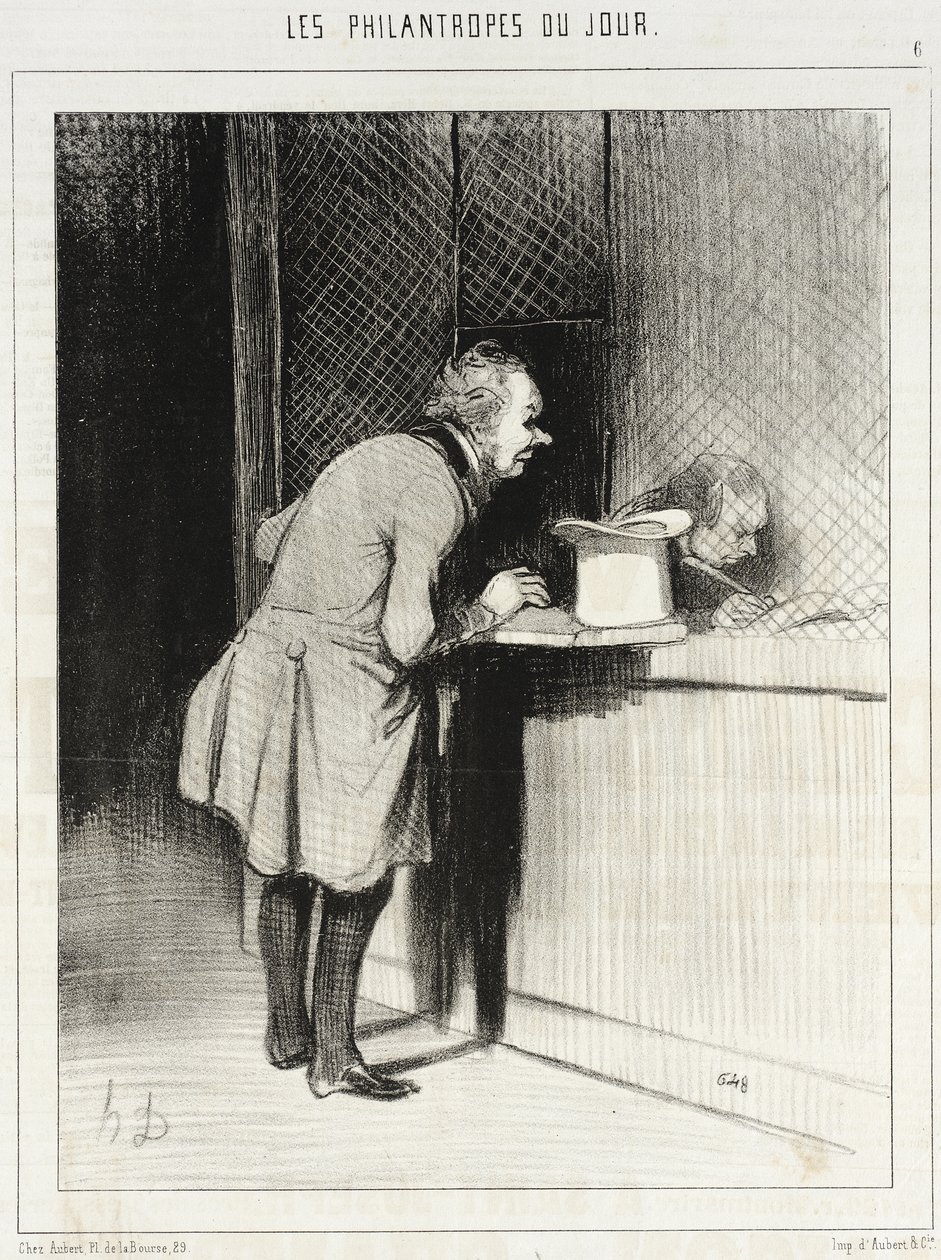 Min herre, jeg tegner et bidrag til jordskjelvet i Batignolles... av Honoré Daumier