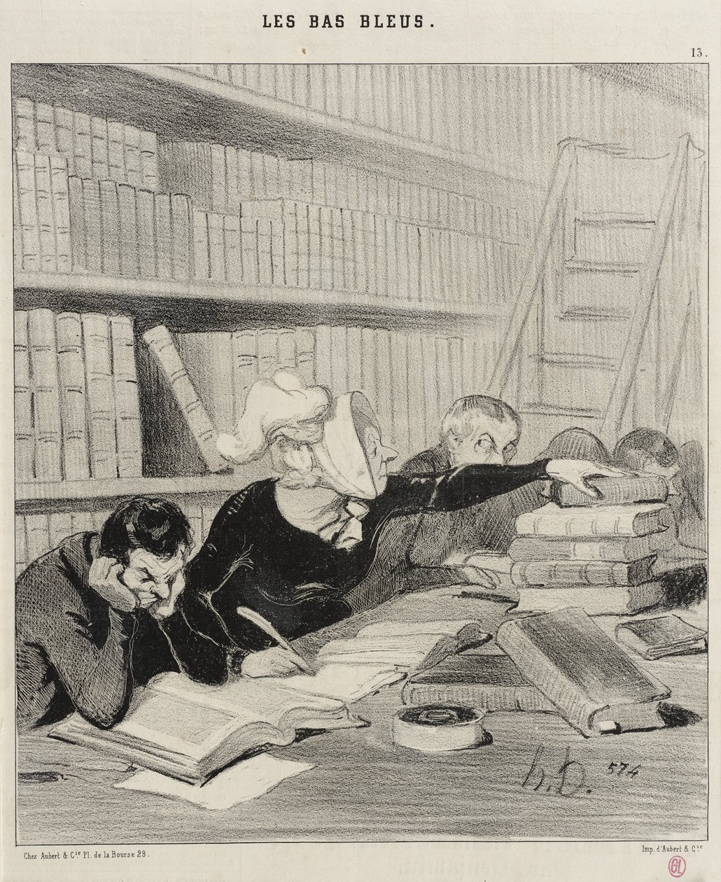 Herre, unnskyld hvis jeg forstyrrer Dem litt... av Honoré Daumier