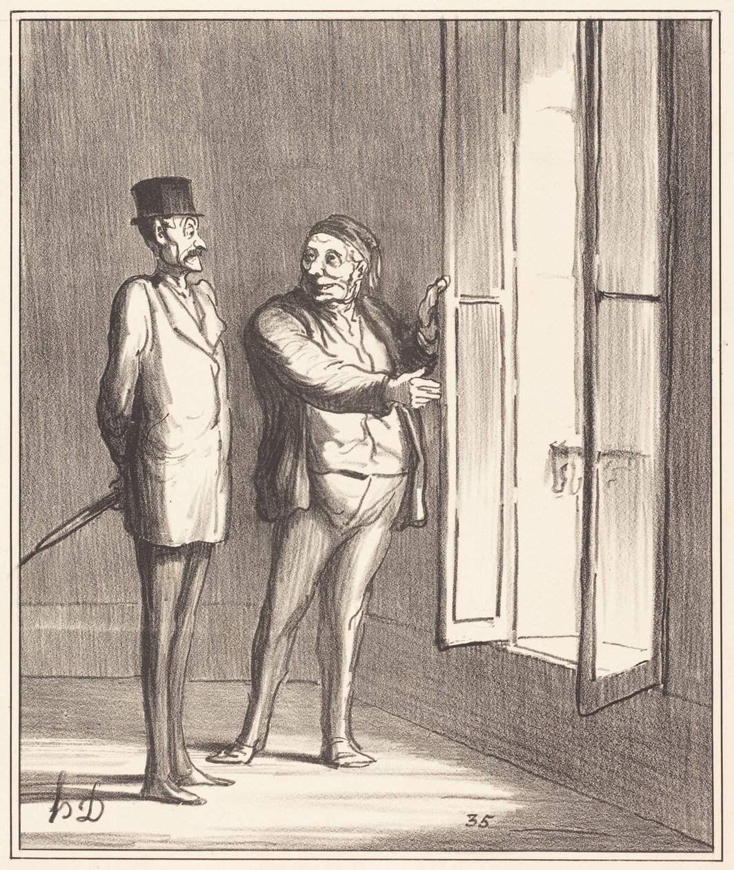 Herren vil ha det svært godt her... av Honoré Daumier