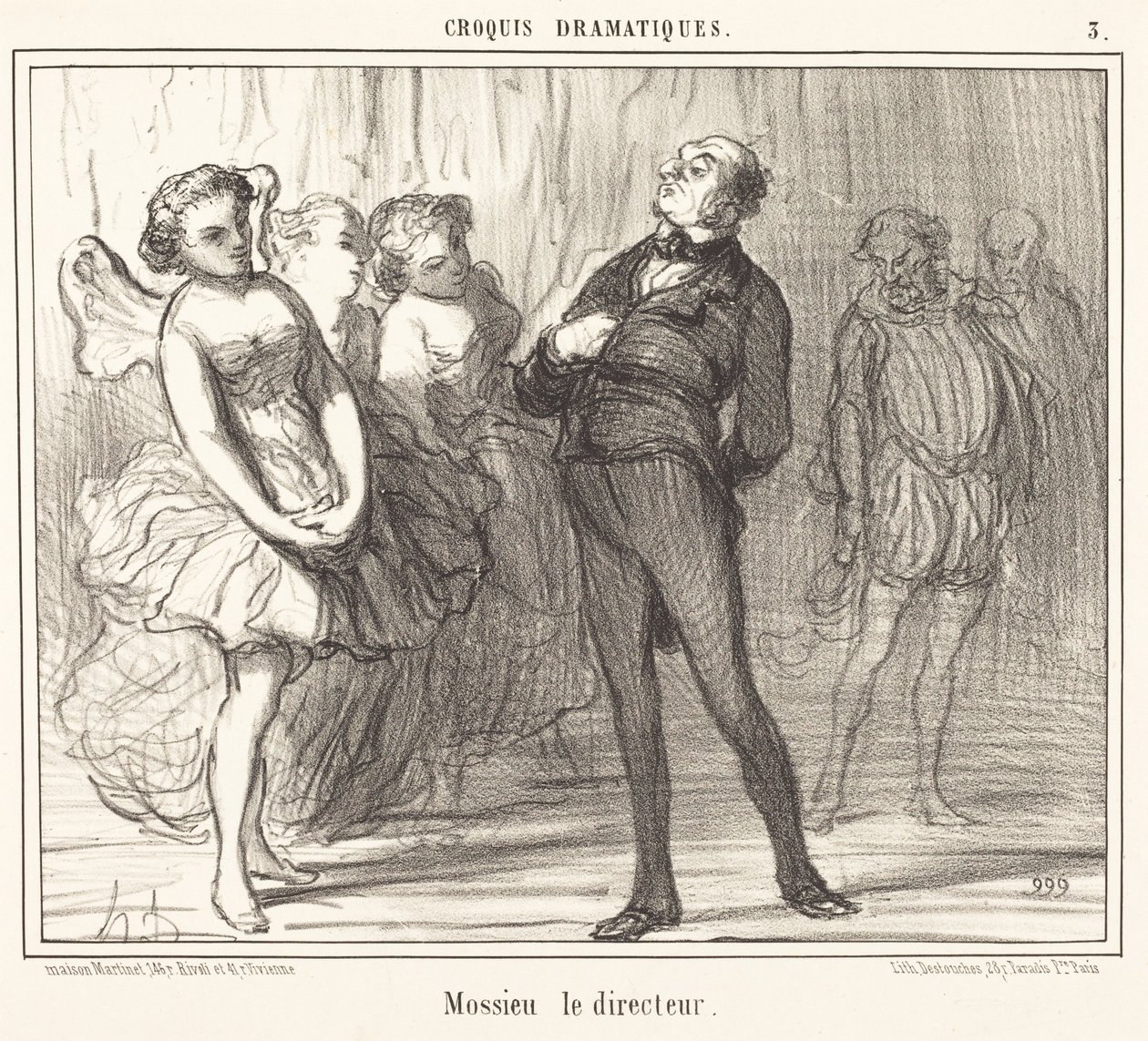 Regissøren Mossie av Honoré Daumier