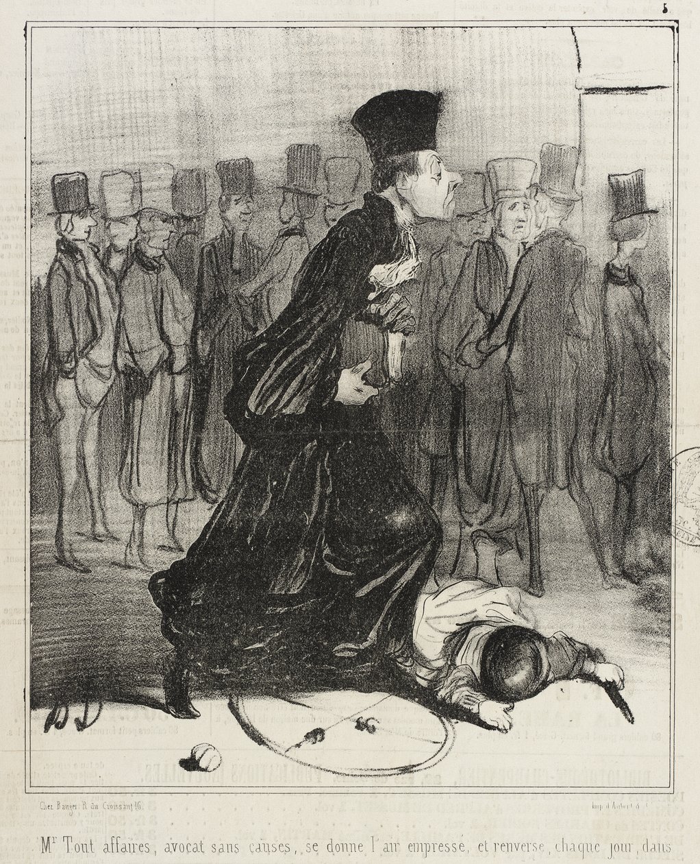 Herr Tout-Affaires, advokat uten saker... av Honoré Daumier
