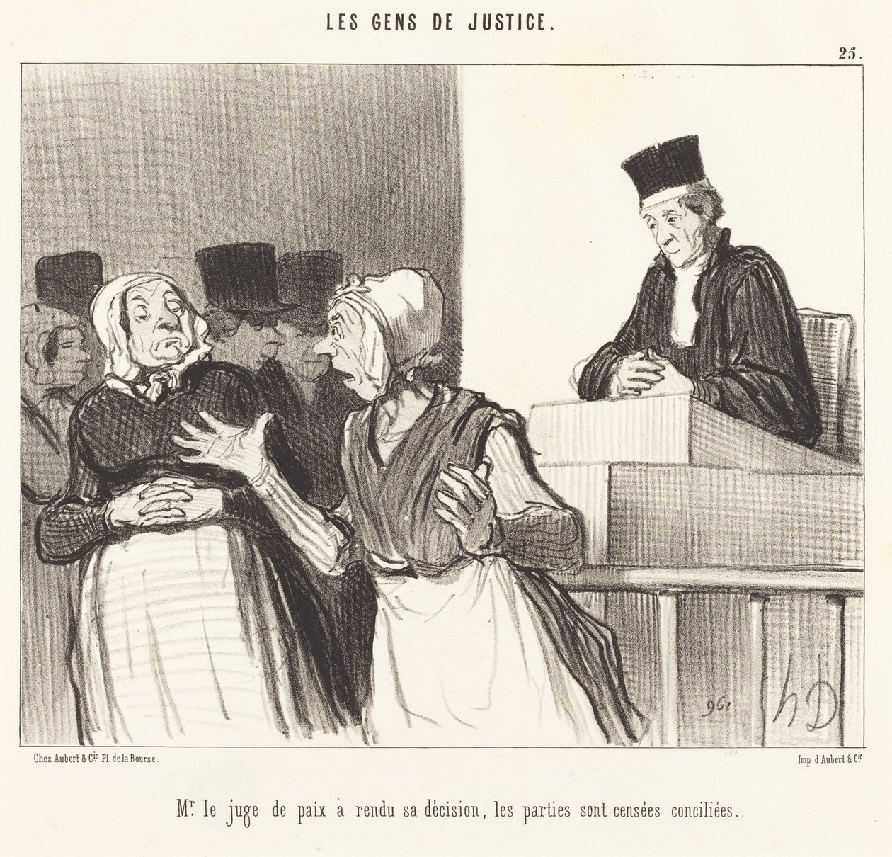 Herr Fredsdommer har avsagt sin avgjørelse... av Honoré Daumier