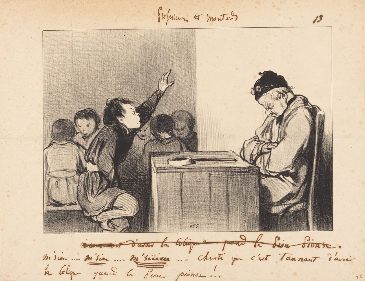 Herre... så plagsomt det er å ha kolikk når... av Honoré Daumier
