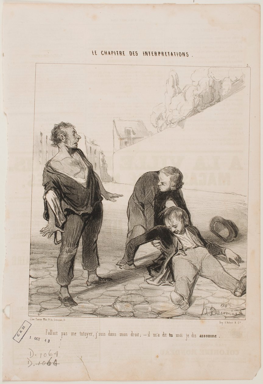 Ingen grunn til å kalle meg ved fornavn ... av Honoré Daumier
