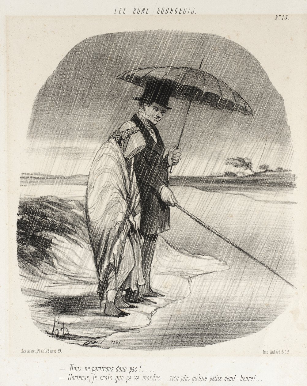 Så vi drar altså ikke!... av Honoré Daumier