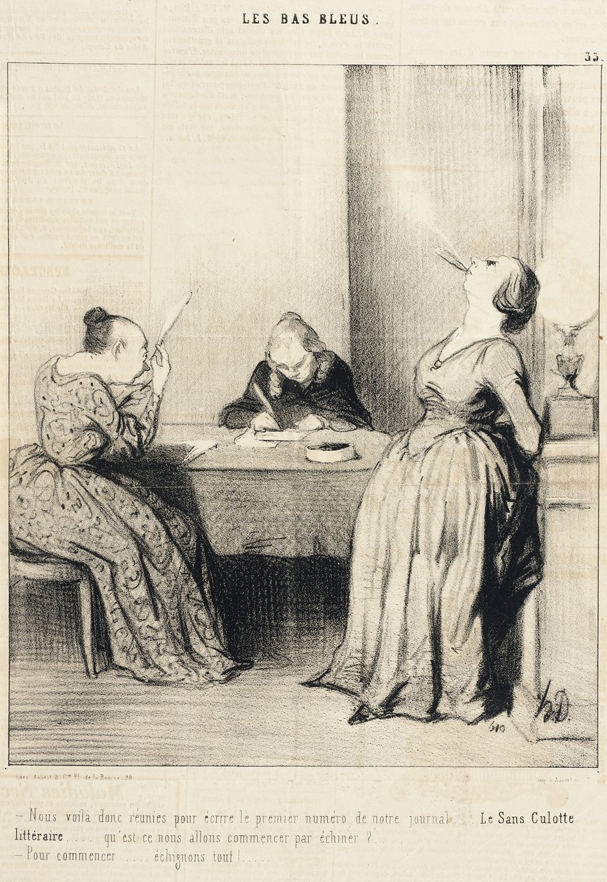 Her er vi... samlet for å skrive det første nummeret... av Honoré Daumier