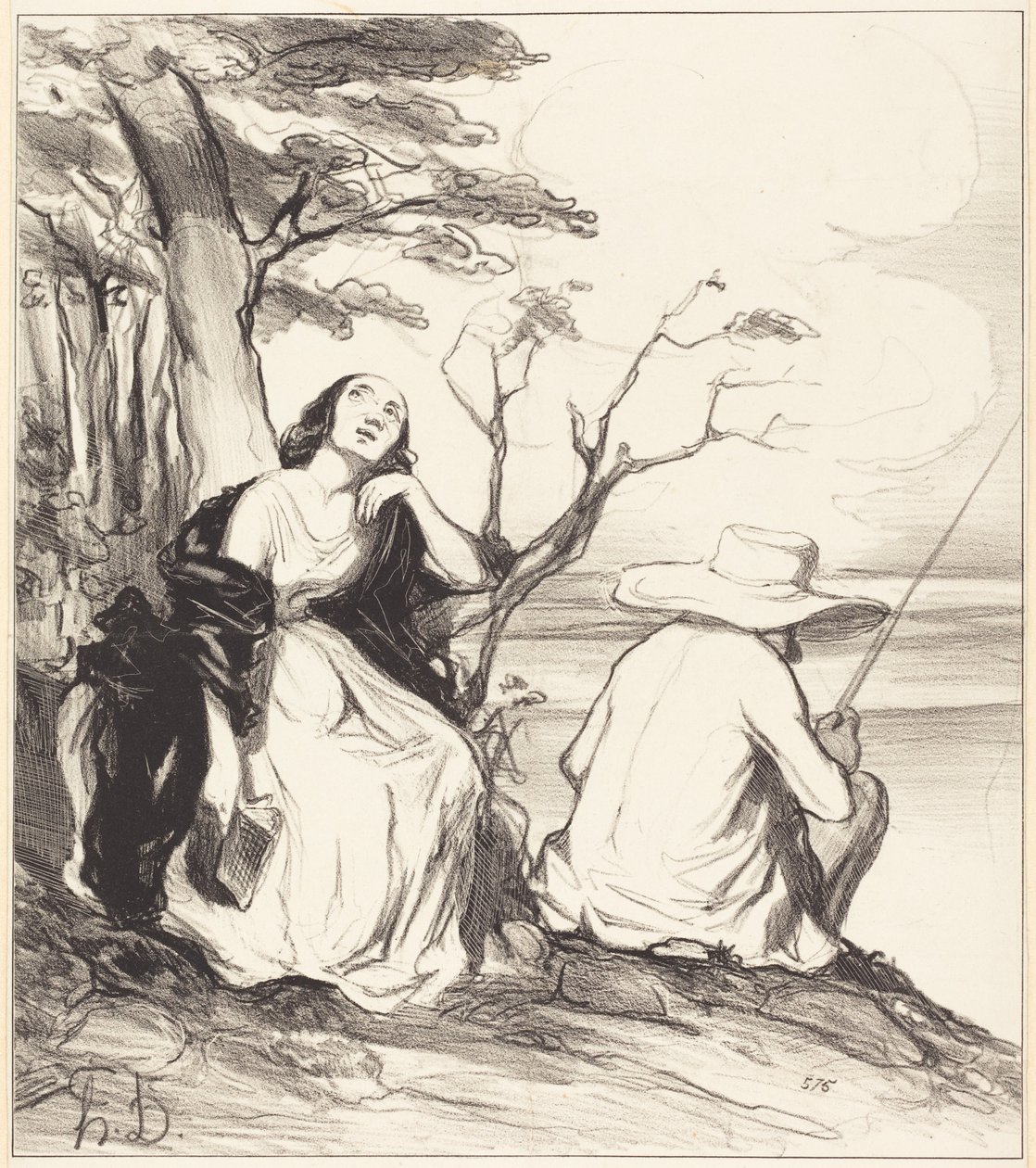 Å smerte!... å ha drømt... om en ektemann... av Honoré Daumier