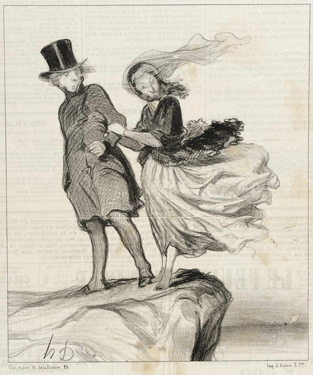 Å, min forgudede Victor... jeg får en poetisk idé!... av Honoré Daumier