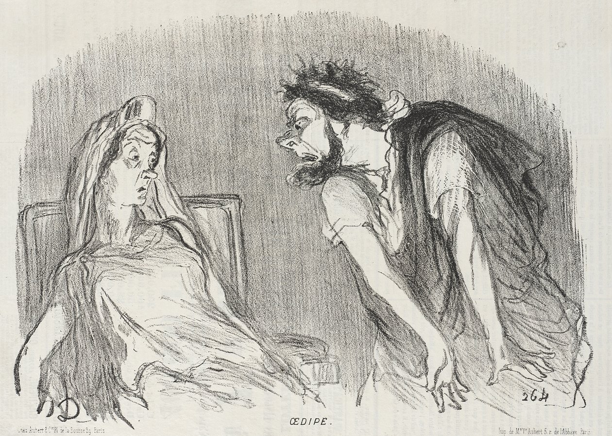 Ødipus av Honoré Daumier