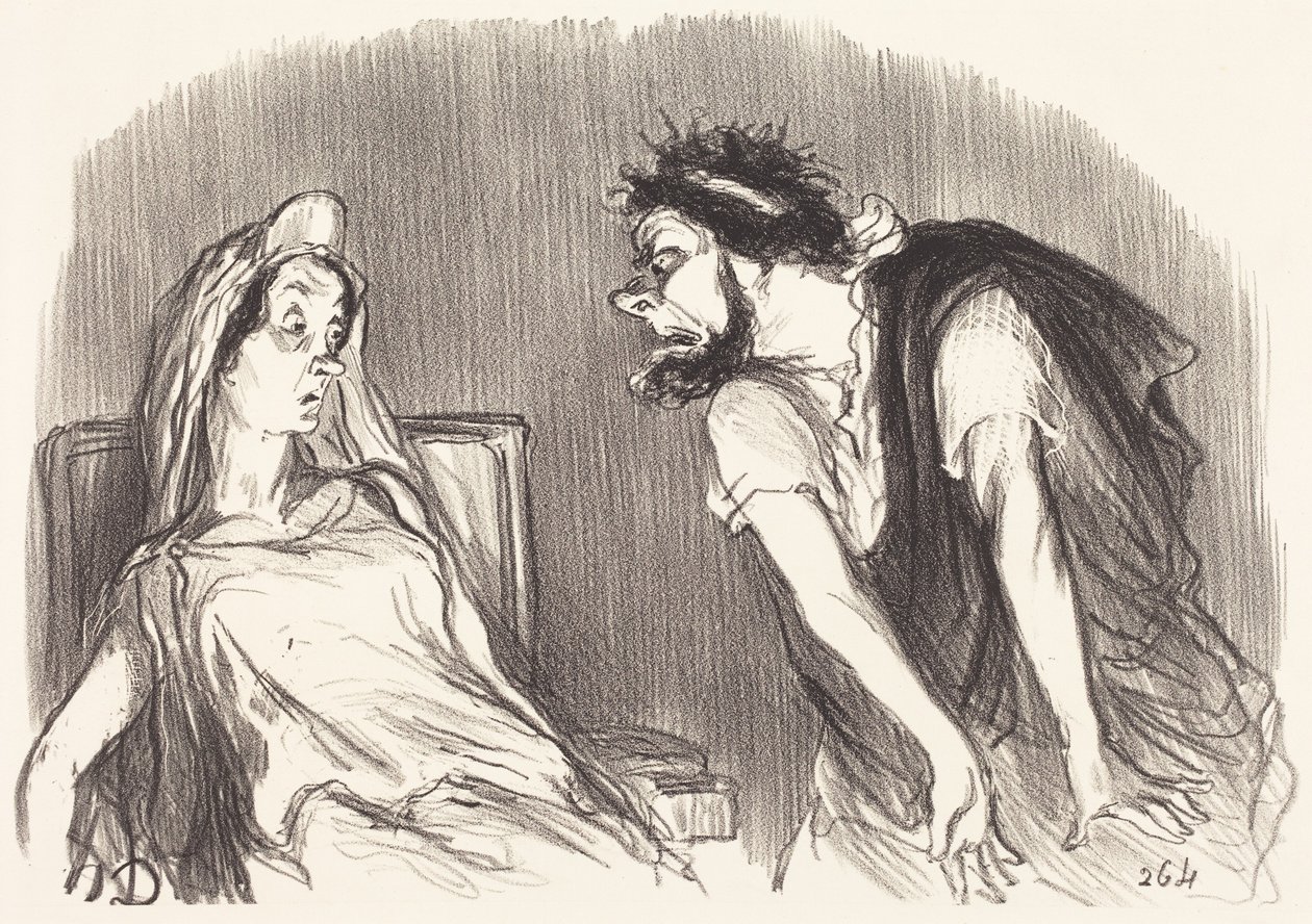 Ødipus av Honoré Daumier