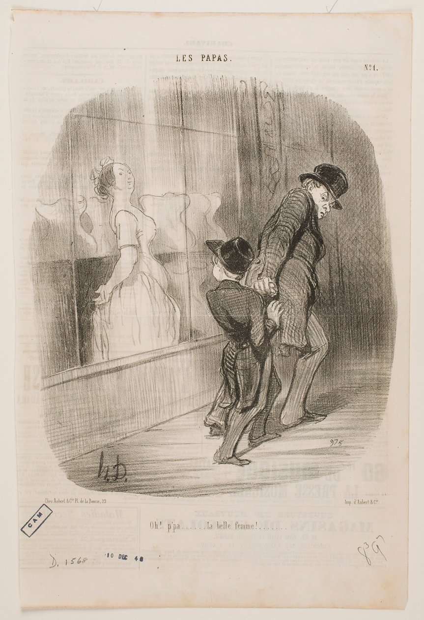 Å, pappa, ... for en vakker kvinne! av Honoré Daumier