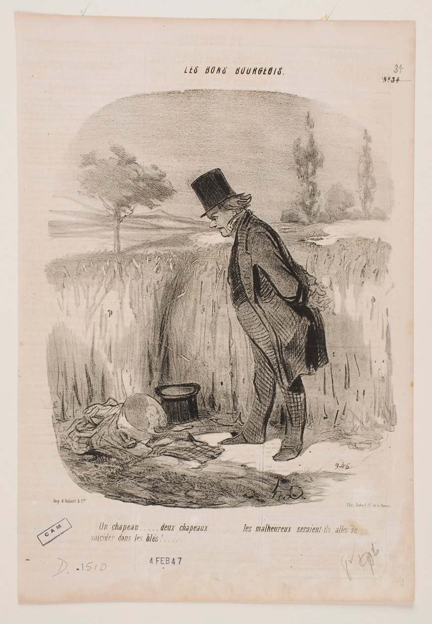 Én hatt... To hatter... av Honoré Daumier