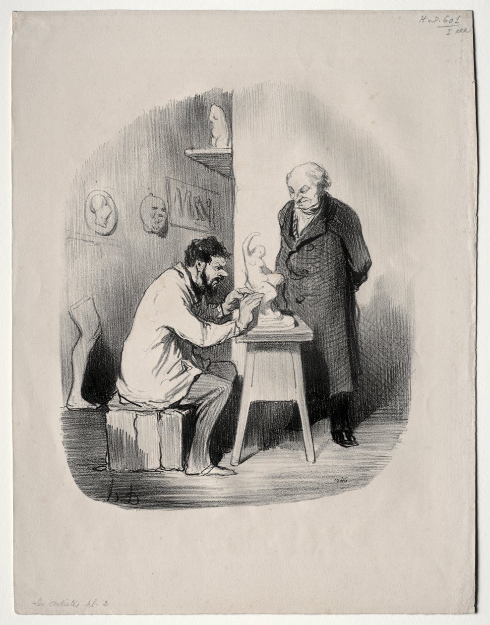 The Artists, plate 2: Du må modellere meg på denne måten en dag av Honoré Daumier