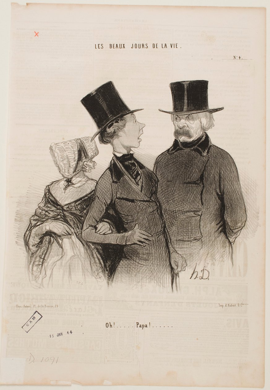 Oops... Pappa!... av Honoré Daumier