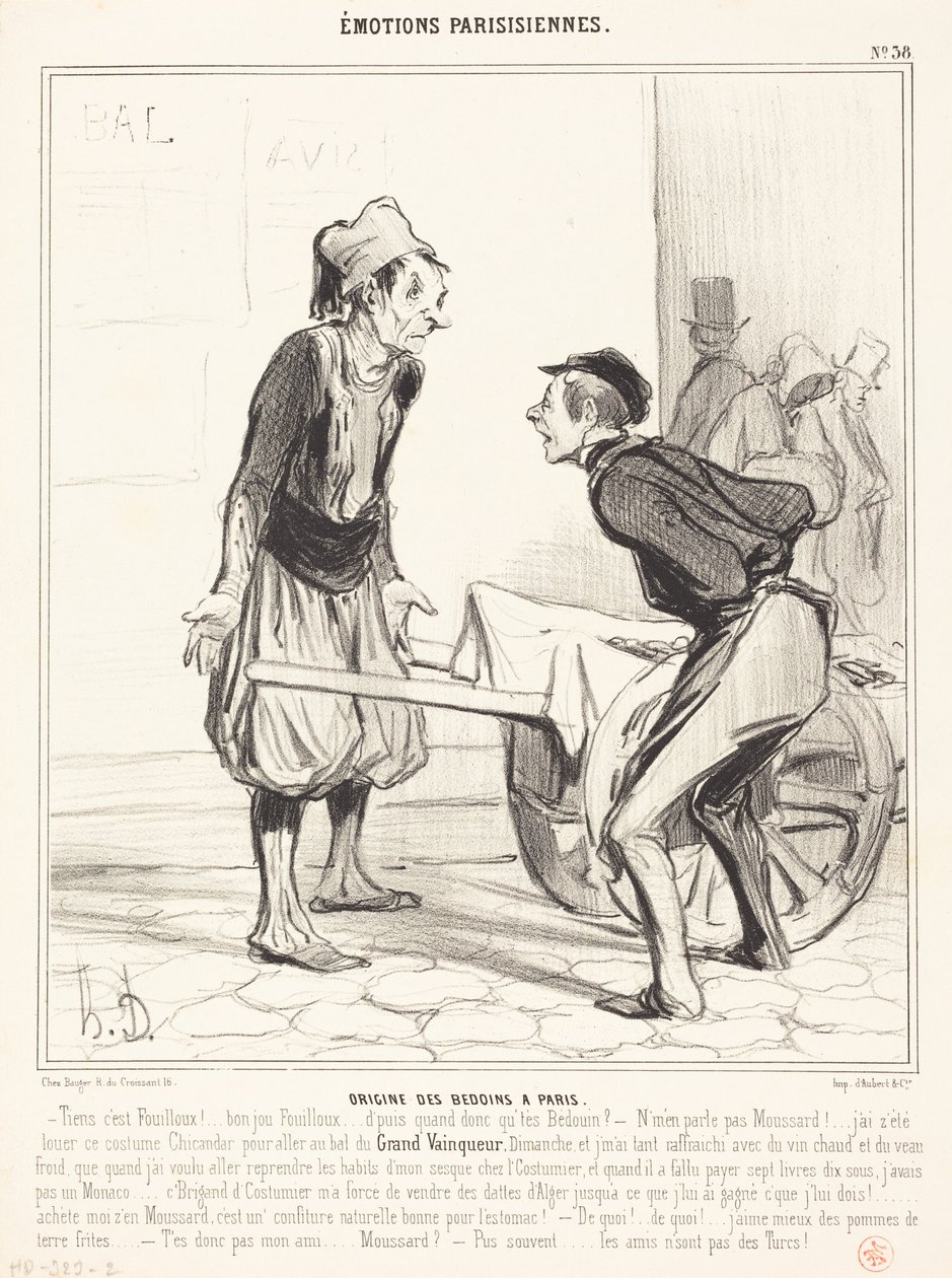 Beduinenes opprinnelse i Paris av Honoré Daumier