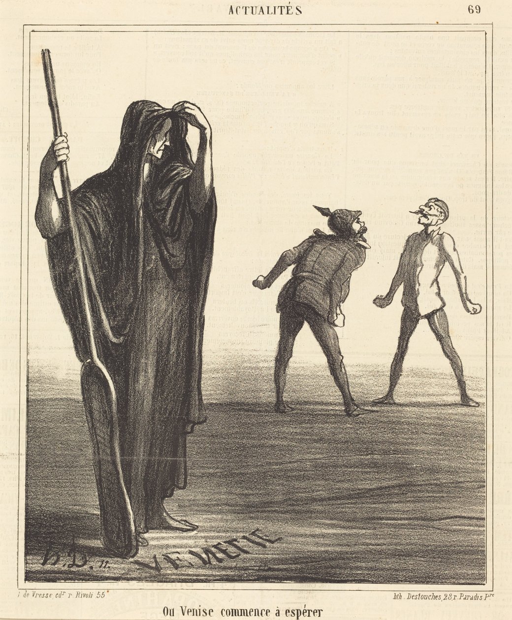 Der Venezia begynner å håpe av Honoré Daumier