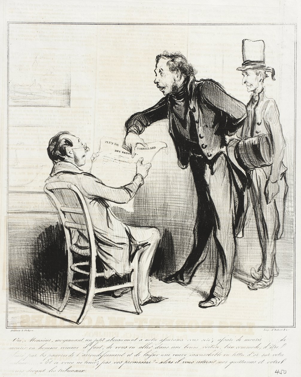 Ja, herr, mot et lite abonnement av Honoré Daumier