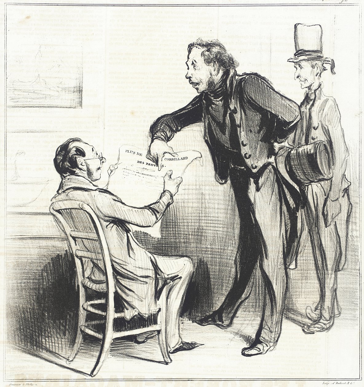 Ja, herr, mot et lite abonnement på forsikringen vår... av Honoré Daumier