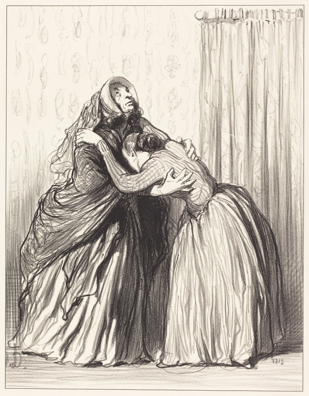 Ja, min kjære, mannen min har fornedret min verdighet... av Honoré Daumier
