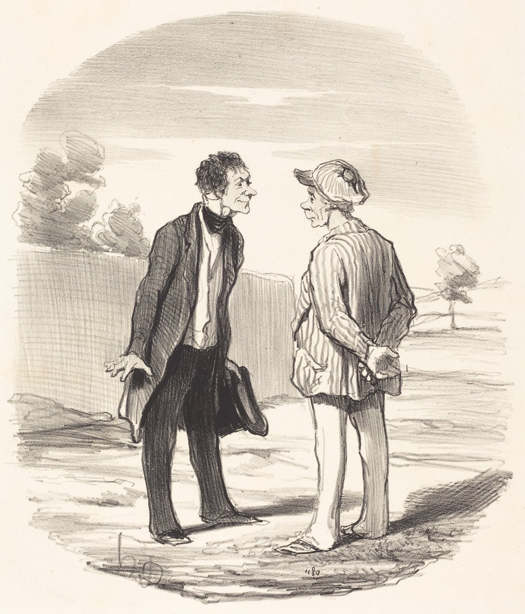 Ja, Monsieur Gimblet, orden vil ikke bli... gjenopprettet... av Honoré Daumier
