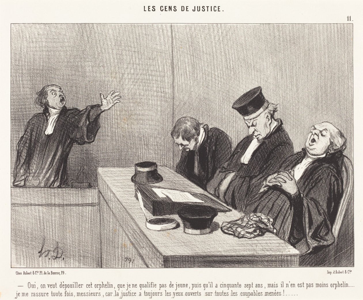 Ja, de vil berøve denne foreldreløse... av Honoré Daumier