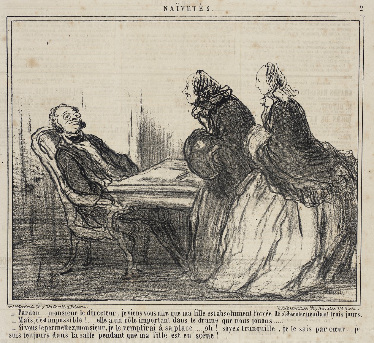 Unnskyld, herr direktør... av Honoré Daumier