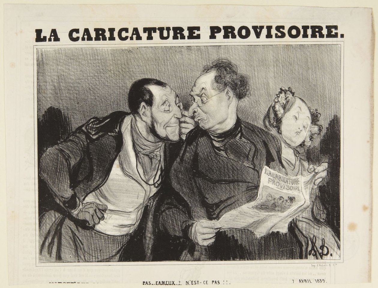 ...Ikke særlig bra? Ikke sant!, fra serien Types Parisiens fra La Caricature Provisoire av Honoré Daumier