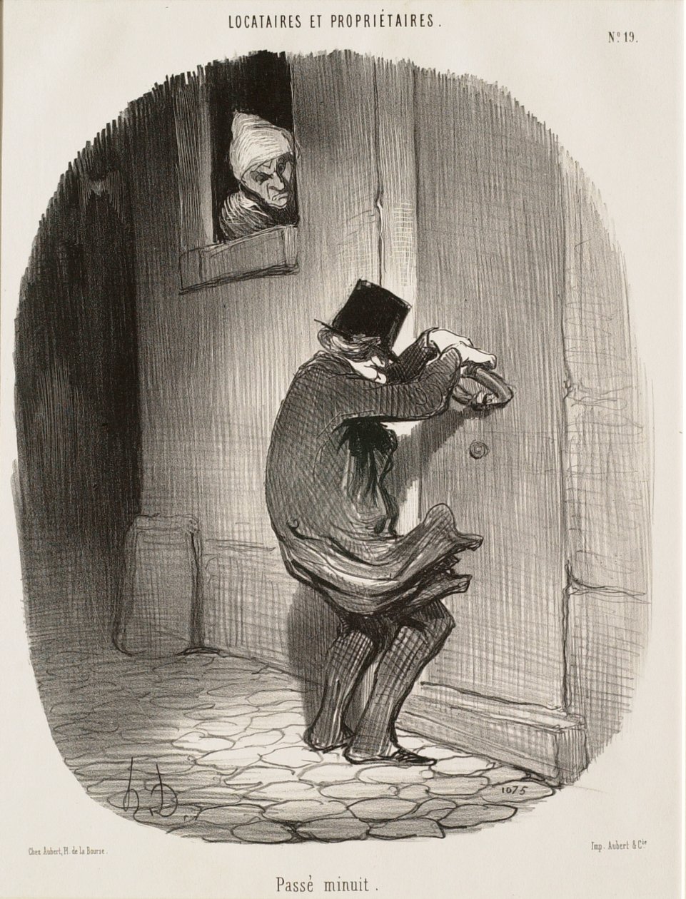 Etter midnatt av Honoré Daumier
